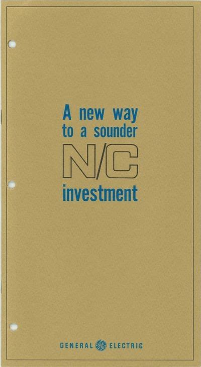 cnc machine ge 1965|A new way to a sounder N/C investment, 1965 .